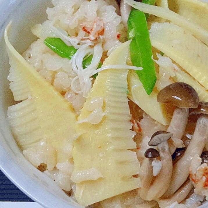 春のプレミアム☆ カニだし「たけのこご飯」